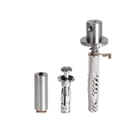 Kluś Zestaw mocowań PUSZ-ZM-1, srebrny, stal nierdzewna, aluminium