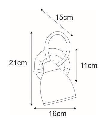 Kinkiet K-JSL-8090/1W AB z serii SAMIRA