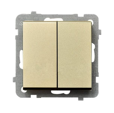 Łącznik dwugrupowy świecznikowy Ospel Sonata Szampański Złoty