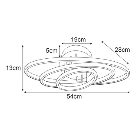 Lampa sufitowa K-8104 z serii CORINA
