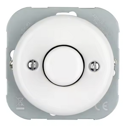 Ceramiczny ściemniacz podtynkowy okrągły biały bez ramki