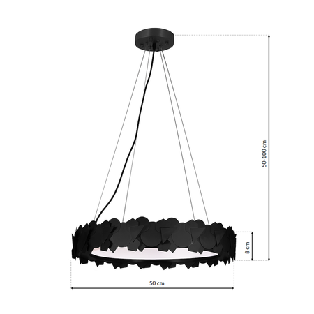 Lampa wisząca SOHO BLACK 24W LED czarny metal