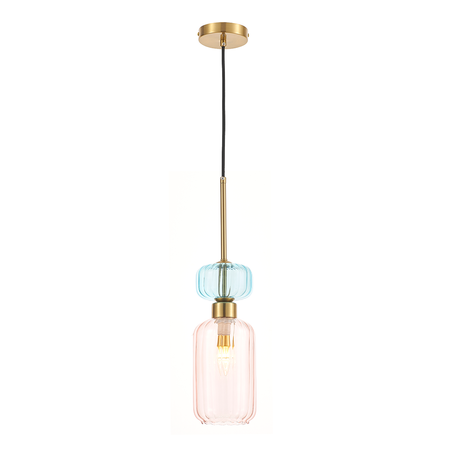 Szklana lampa wisząca MOLLY PINK 1xE14