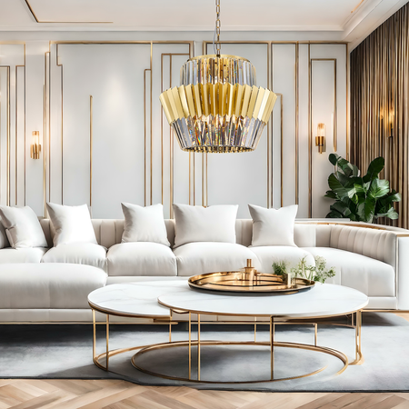 Żyrandol Lampa wisząca DONNA GOLD 12xE14