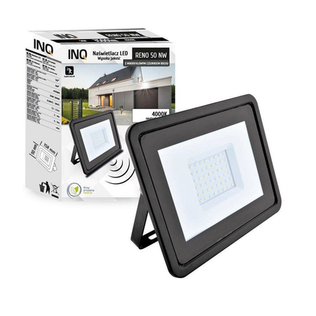 OPRAWA NAŚWIETLACZ LED RENO 50W Z CZUJKĄ RUCHU HF 4000K 3500lm czarny