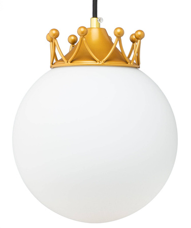 Lampa wisząca szklana kula 20 cm MILKY Princess