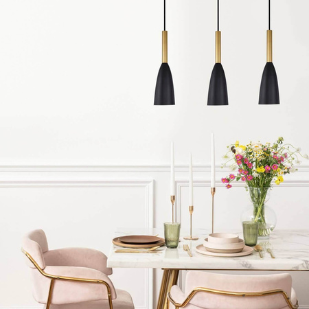 Light prestige Solin 3 wisząca linia czarno/złota LP-181/3L BK/GD