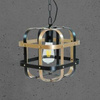 Lampa wisząca KLATKA-1 czarno-złota E27