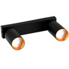 Lampa ścienno-sufitowa MARIBEL 2 GU10 czarno-złota + czarne pierścienie