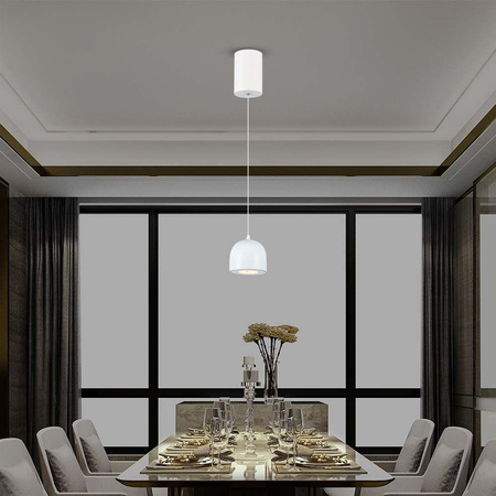 Oprawa Zwieszana V-TAC LED 8,5W 100cm Regulowana, Dotykowy włącznik Biała VT-7795 3000K 850lm