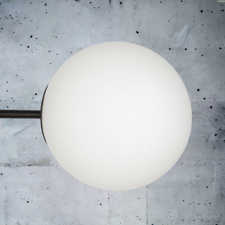 Lampa sufitowa Milano czarna 8xE14 mleczne kule EP1C25