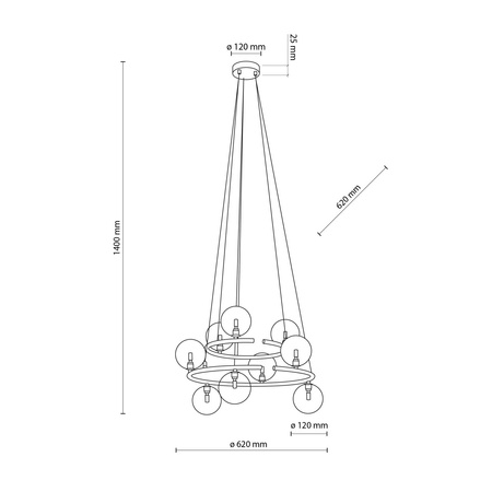 Lampa wisząca ANABELLE 9xG9