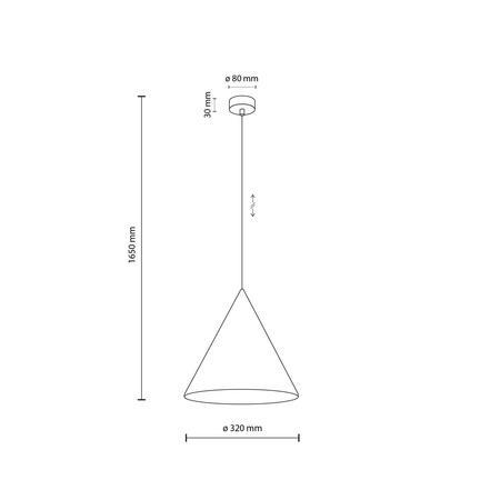 Lampa wisząca CONO Black 1xE27 L