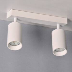 Lampa ścienno-sufitowa MARIBEL 2 GU10 biała + złote pierścienie