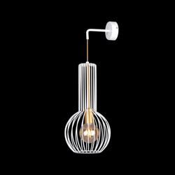 Kinkiet ze złotą oprawką w stylu rustykalnym K-4528 z serii ARVI WHITE