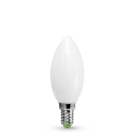 Żarówka LED FILAMENT E14 5W świeczka C35 ciepła mleczna 360