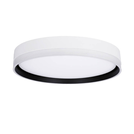 Florida lampa sufitowa plafon biały+czarny 24w led 39 cm klosz biały