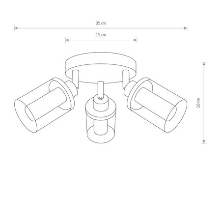 Nowodvorski Lampa sufitowa szkło chrom VISTA