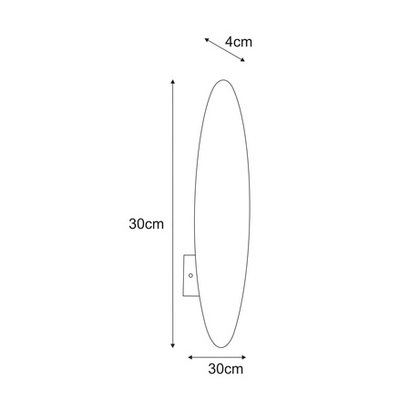 Beżowy kinkiet ścienny w minimalistycznym stylu 30 cm K-5802 z serii TALAR