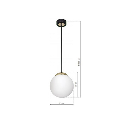 Lampa wisząca SPARTA WHITE / GOLD 1xE27