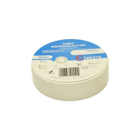 Taśma izolacyjna 19x20m biała