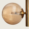 Lampa Wisząca z Metalu i Szkła bursztynowa  4xG9 Dayla