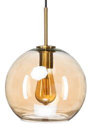 Lampa wisząca szklana bursztynowa PARIS Kula