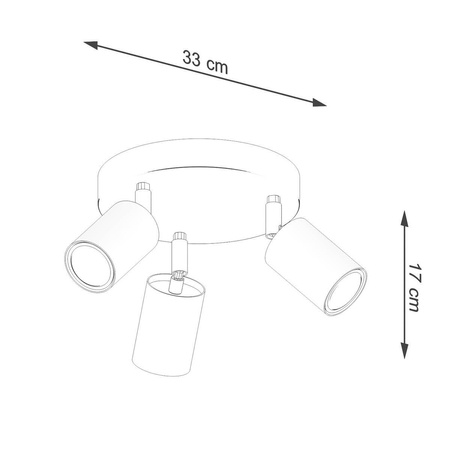 Lampa sufitowa VERDO 3P biały