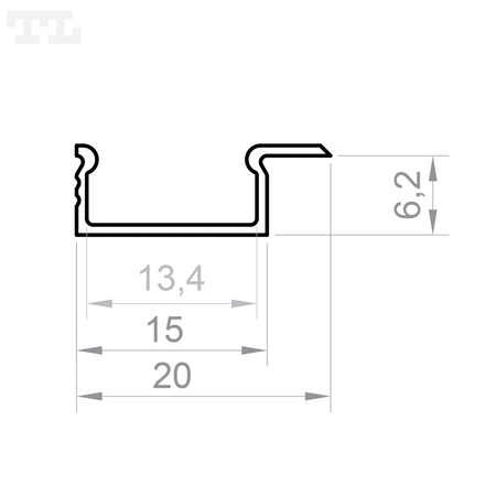 LED P6-2 ½ Profil 2000 mm anod (nr kat 86620502)