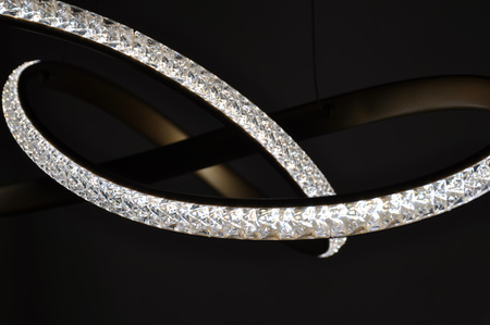 Efektowna lampa wisząca LED w kolorze złotym K-8237 z serii FONDI