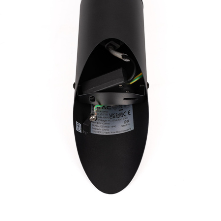 Kinkiet Ogrodowy V-TAC 400x76mm Ścienny Czarny IP44 E27 VT-1183