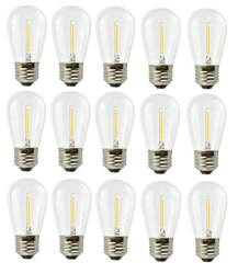 Pakiet 15 szt żarówka LED E27 1W S14 girlandowa