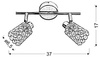Lampa ścienna candellux york 92-97395 listwa g9 chrom