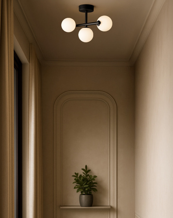 Lampa sufitowa mleczne szklane kule K-5850 z serii FILO