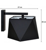 Kinkiet z abażurem materiał Diament  BLACK