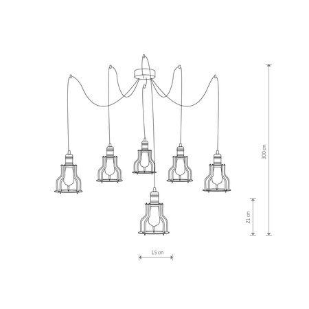 Nowodvorski Lampa wisząca czarna miedź WORKSHOP