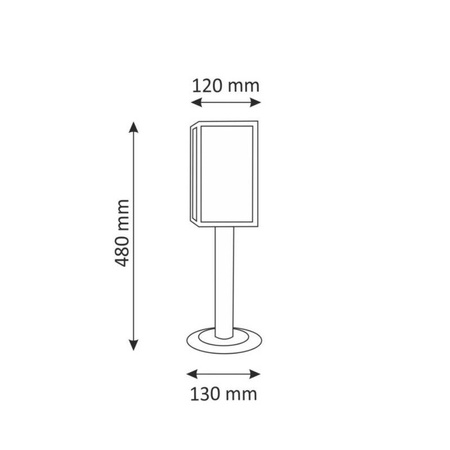 Lampa zewnętrzna MALMO 48cm stojąca grafit 1xE27