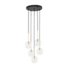 Lampa wisząca NILOS Black/Gold 5xG9