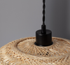 Bambusowa Lampa wisząca pleciona E27 naturalna Boho