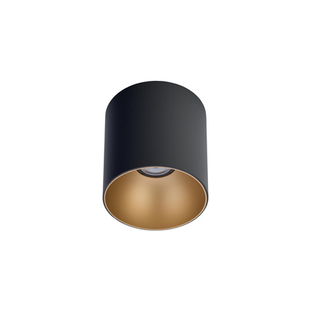 Nowodvorski Lampa punktowa natynkowa czarna złota tuba POINT TONE 