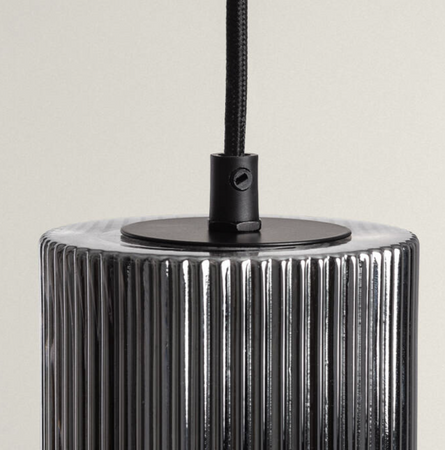 Lampa Wisząca z Metalu i Szkła dymiona Berila