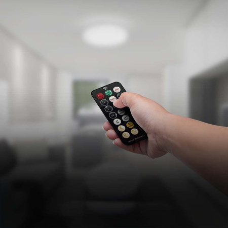 Plafon V-TAC 36W LED SAMSUNG CHIP Okrągły 42cm Natynkowy Pilot Czujnik Ruchu IP44 Biały VT-8630S 4000K 3820lm 5 Lat Gwarancji