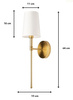 Kinkiet hotelowy z abażurem all white Hampton 1xE14