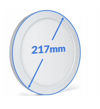 Plafon natynkowy podtynkowy okrągły Led 18W CCT zmienna barwa światła