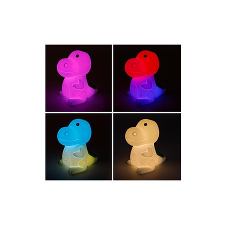 Lampa nocna LED dziecięca dinozaur RGBWW