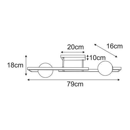 Nowoczesna lampa sufitowa o geometrycznej formie K-5760 z serii PARMA