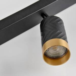 Lampa ścienno-sufitowa ARRAS 2 czarno-złota GU10