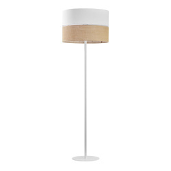 Nowoczesna lampa podłogowa stojąca Linobianco juta biała