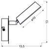 Lampa ścienna Candellux Isla 91-61706  led 3000K