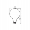 Żarówka dekoracyjna LED spirala E27 G95 5W bardzo ciepła 1800K